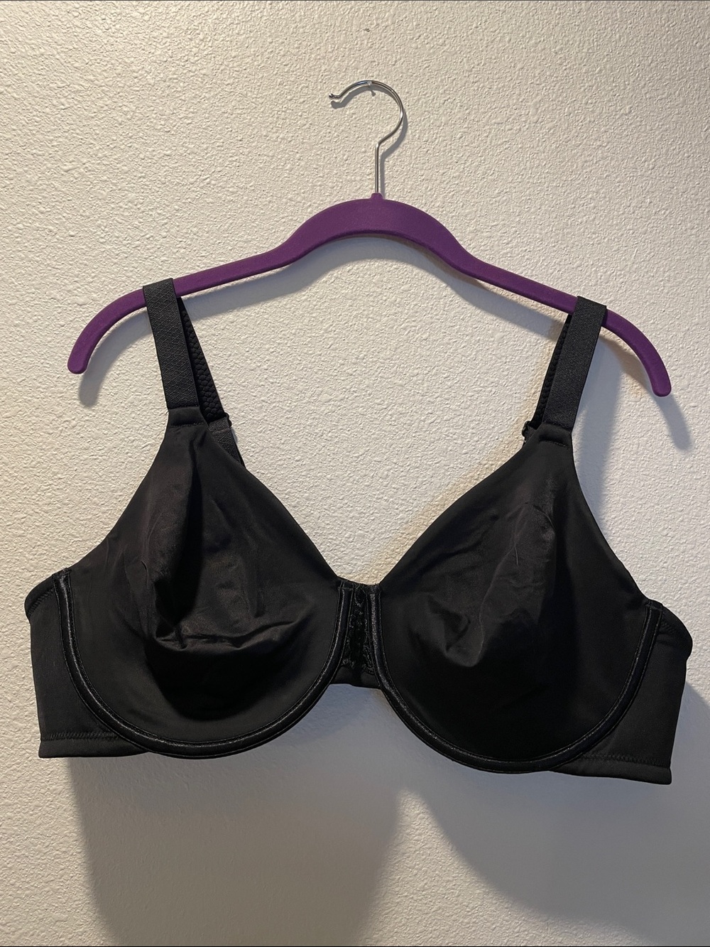Vanity Fair Black Full-Coverage Unlined Bra
